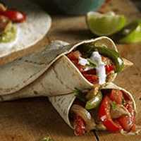 smoky bbq chicken fajita